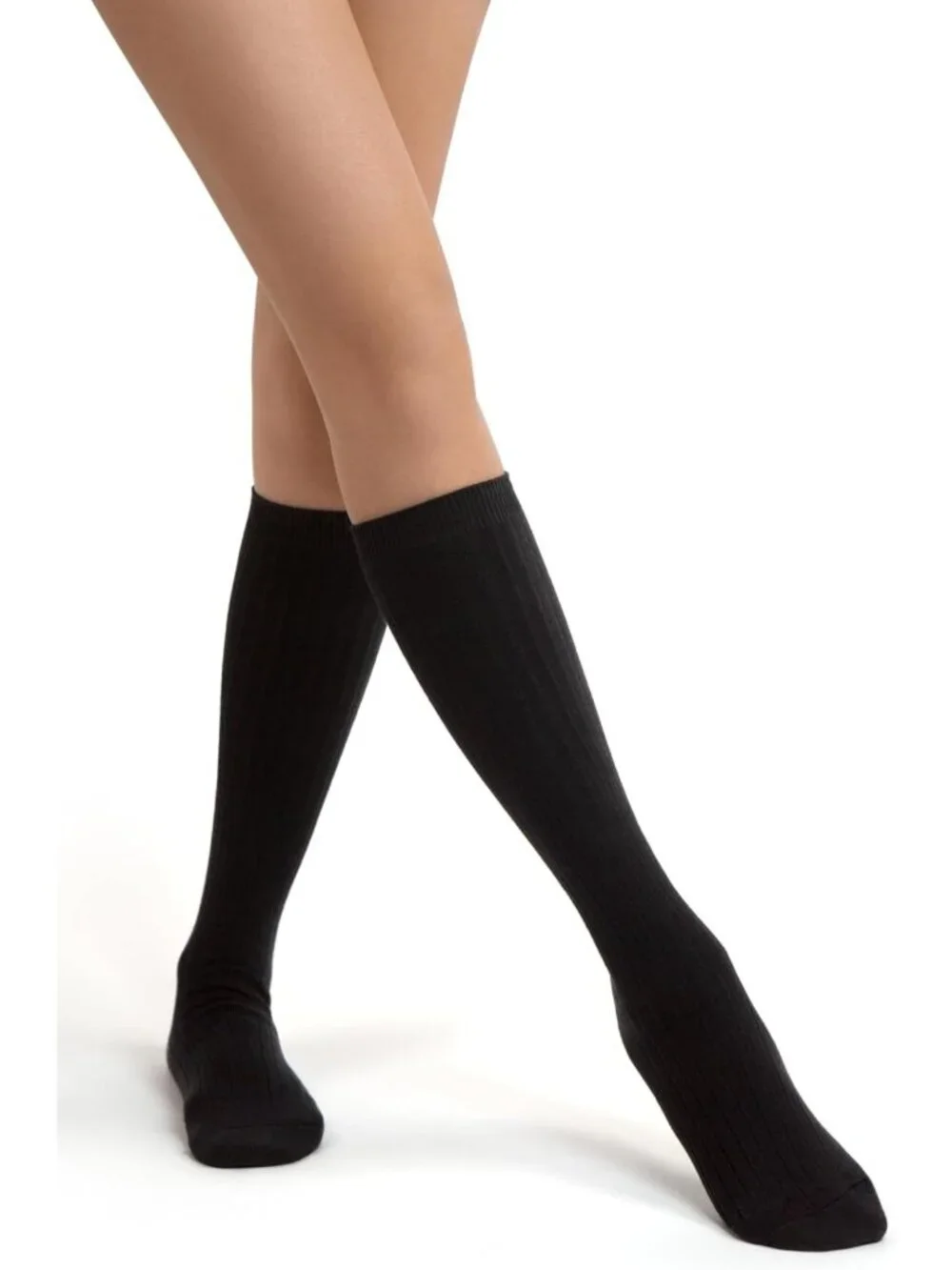 Striped Cotton Knee High Socks for Women | 4 Pairs Tube Socks | Fashionable